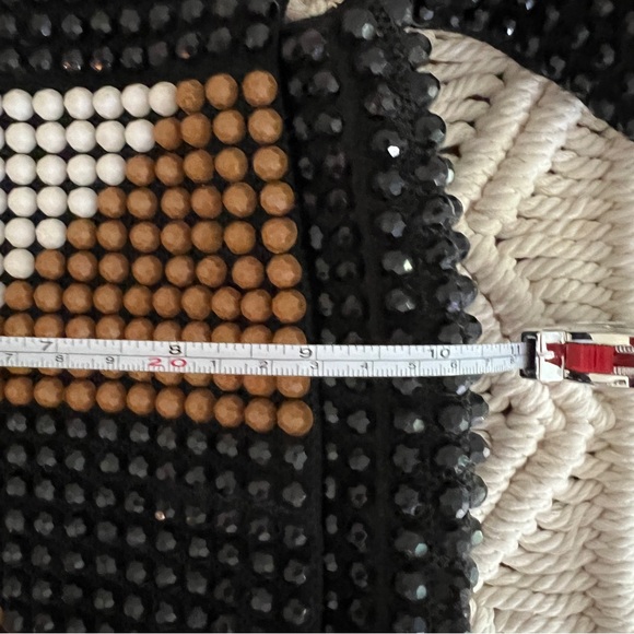 VINTAGE Roger Van S. Stunning 1960’s Black/Brown/White Beaded Purse - Picture 14 of 15